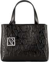 Armani Exchange Womens Liz Small Open Shopping Bags Women Naty Shop Patent Black S