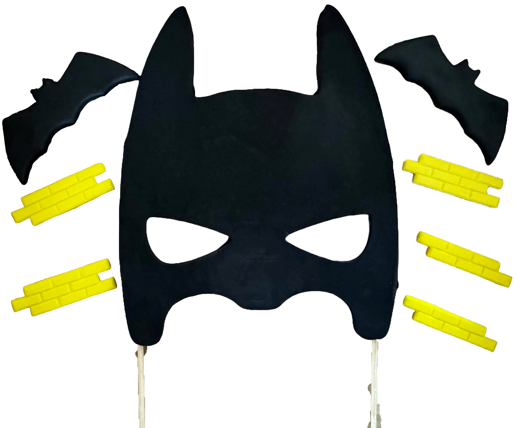Set med 8 ätliga sockerdekorationer, Batman Sugar Paste Decorations Naty Shop