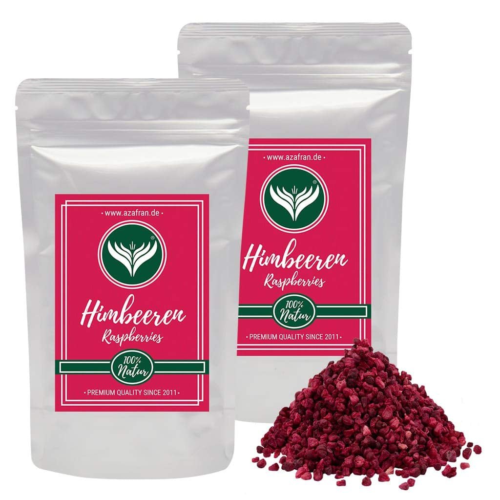 Azafran hallon - frystorkade hallonbitar 250g Naty Shop uttorkade produkter 500 G (1 paket)