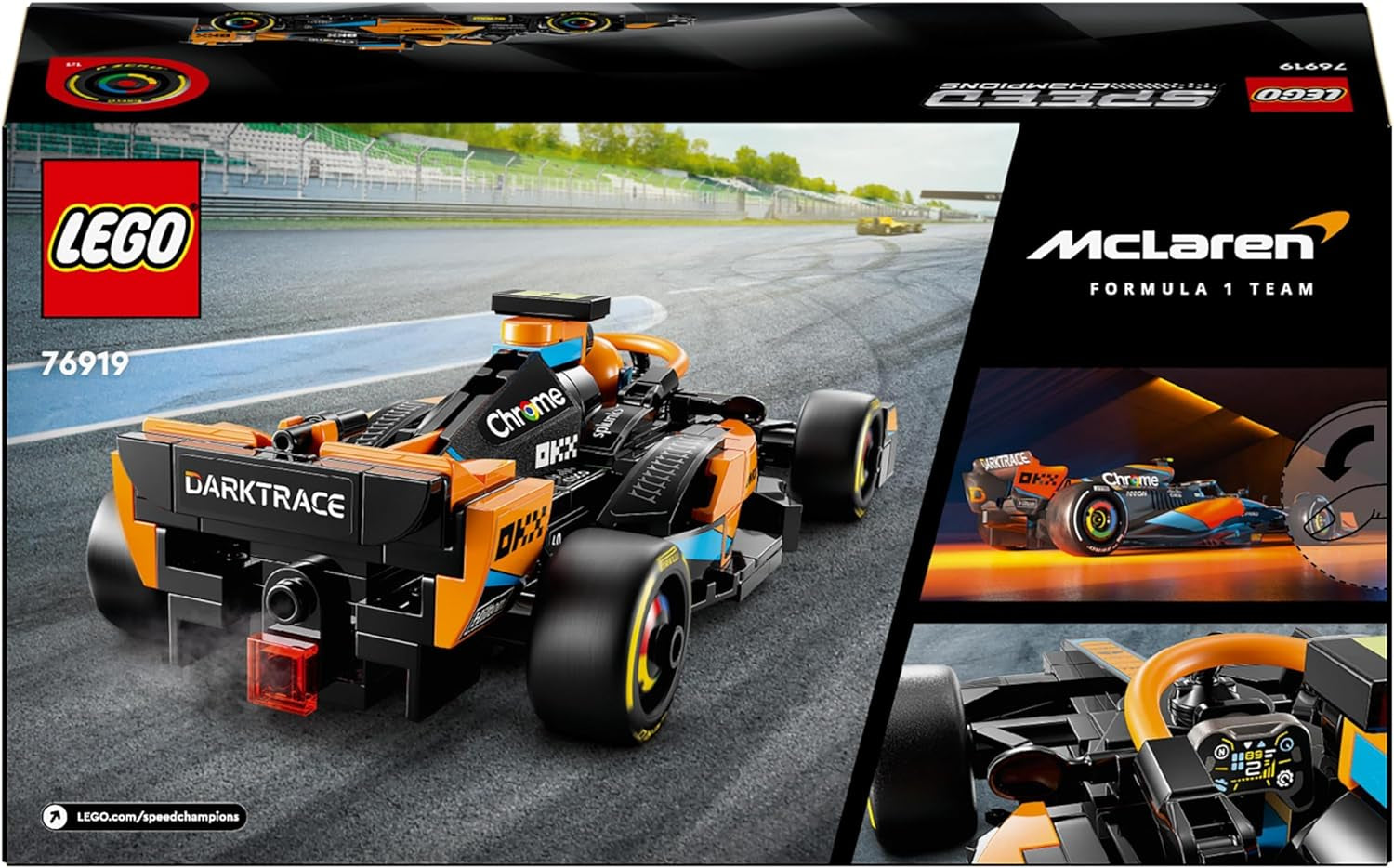 LEGO Speed Champions Mclaren Formel 1 racerbil 2023, leksak för 9+ år gamla pojkar och flickor som gillar att leka självständigt, byggbar fordonsmodell, barnrumsinredning 76919 Byggset Besuche den LEGO-Store