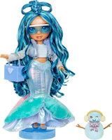 Rainbow High Winter Wonderland - Skyler (blå) - 28 cm Hidden Magic Water Accumulating Snow Fashion Docka med Snowman Set, lämplig för 4-12 år gamla barn och samlare Naty Shop Dolls