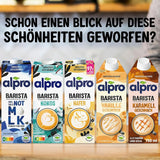 Alpro Barista Haferdrink – Zum Aufschäumen – Vegan und milchfrei – Von Natur aus lactosfrei – Rich an Ballaststoffen, Calcium und Vitaminen – 8 x 1 L – Haltbar