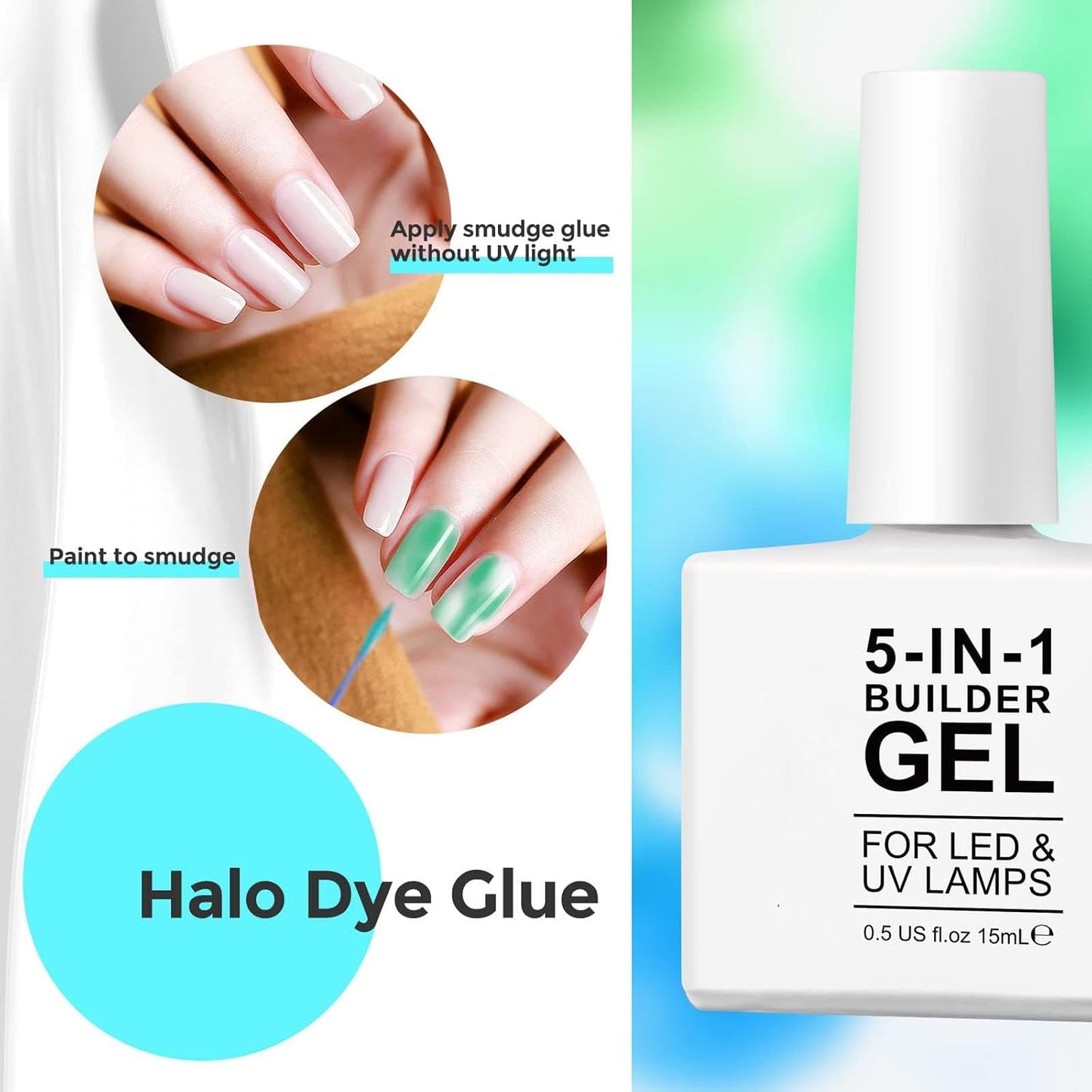 Builder 5 in 1 Builder Gel 15ml, Nail Builder Gel, Nail Builder Gel, UV/LED Nail Extension Nagellack, Extensions, Nail Art, Stickers, Gel Nail Builder Gel (Vit)