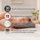 TEMPUR Memory Foam Resekudde, Ergonomisk nackkudde, inklusive bärväska, antracit, Mått 25 x 31 x 10/7 cm