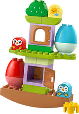 LEGO DUPLO träd för balansering och stapling, utvecklingsleksak, byggset för barn från 18 månader, kreativ leksak för barn, pedagogisk leksak med 2 leksaksfåglar 10440 Byggset Besuche den LEGO-Store