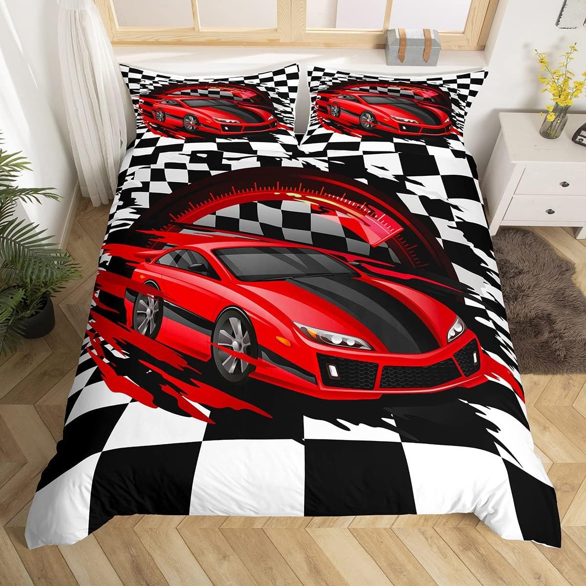 Jungen Cartoon Auto Bedtuchen Set 135X200,Kinder Bau Fahrzeuge Tröster Abdeckung Für Kind Kleinkind Teens,Dinosaurier Bettbezug,Traktor Maschinerie Bagger Bettdecke Abdeckung,Lkw Autos Bedtuchen Naty Shop Multi 11 200*200+80*80*80*