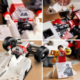 LEGO Icons Mclaren MP4/4 & Ayrton Senna modellbilset, F1 racingbilsats för vuxna med racerminifigur, samlarobjekt, presentidé för män, kvinnor, honom och hennes 10330 byggset Besuche den LEGO-Store