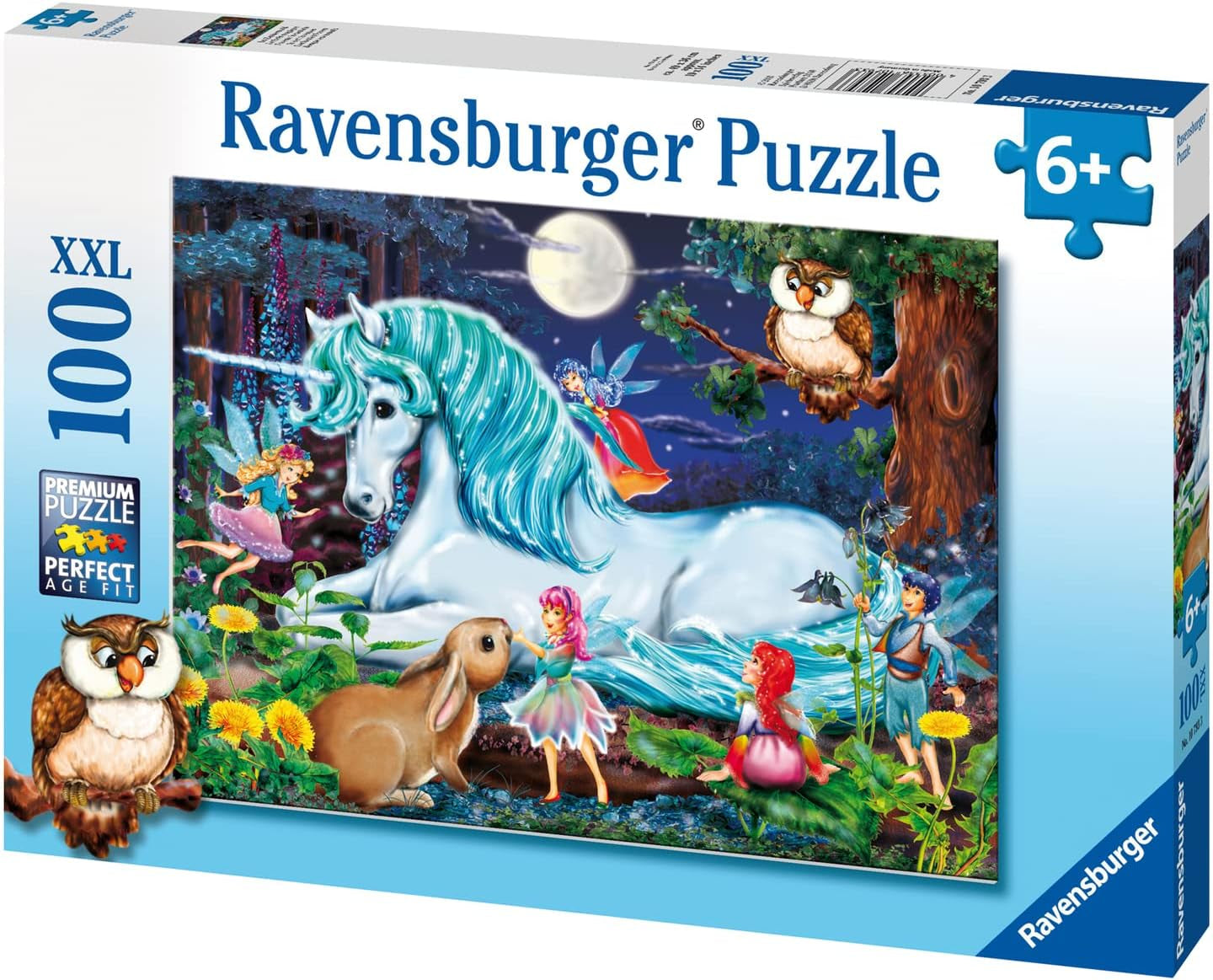 Ravensburger pussel för barn - 10793 I den förtrollade skogen - Enhörningspussel för barn 6 år och äldre, med 100 bitar i XXL-format Puzzle Naty Shop