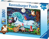 Ravensburger pussel för barn - 10793 I den förtrollade skogen - Enhörningspussel för barn 6 år och äldre, med 100 bitar i XXL-format Puzzle Naty Shop