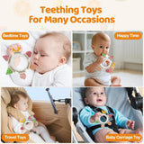 Babybitring Sensorisk leksak för 0 3 6 7 8 9 10 12 månader Babybitring Leksak för nyfödda 3 6 12 18 månader Pojkar Flickor Påskpresenter till Baby Shower Party Brun