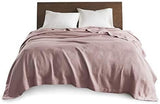 Madison Park 100 % egyptisk bomull Andas täckefilt Premium Stickad Lyxsäsong Lättviktsöverdrag för bäddsoffa och soffa Hel/Queen Bed Rose Naty Shop Täcken och täcken