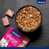 Vitakraft Poésie Délice, våt kattmat, kattmat i sås, med kalkon, bulkförpackning, utan tillsatt socker eller spannmål (23 x 85g)