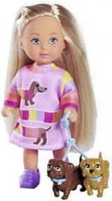 Simba Evi Love Dogs Två söta taxar i koppel Docka 12 cm Toy Doll Ålder 3+