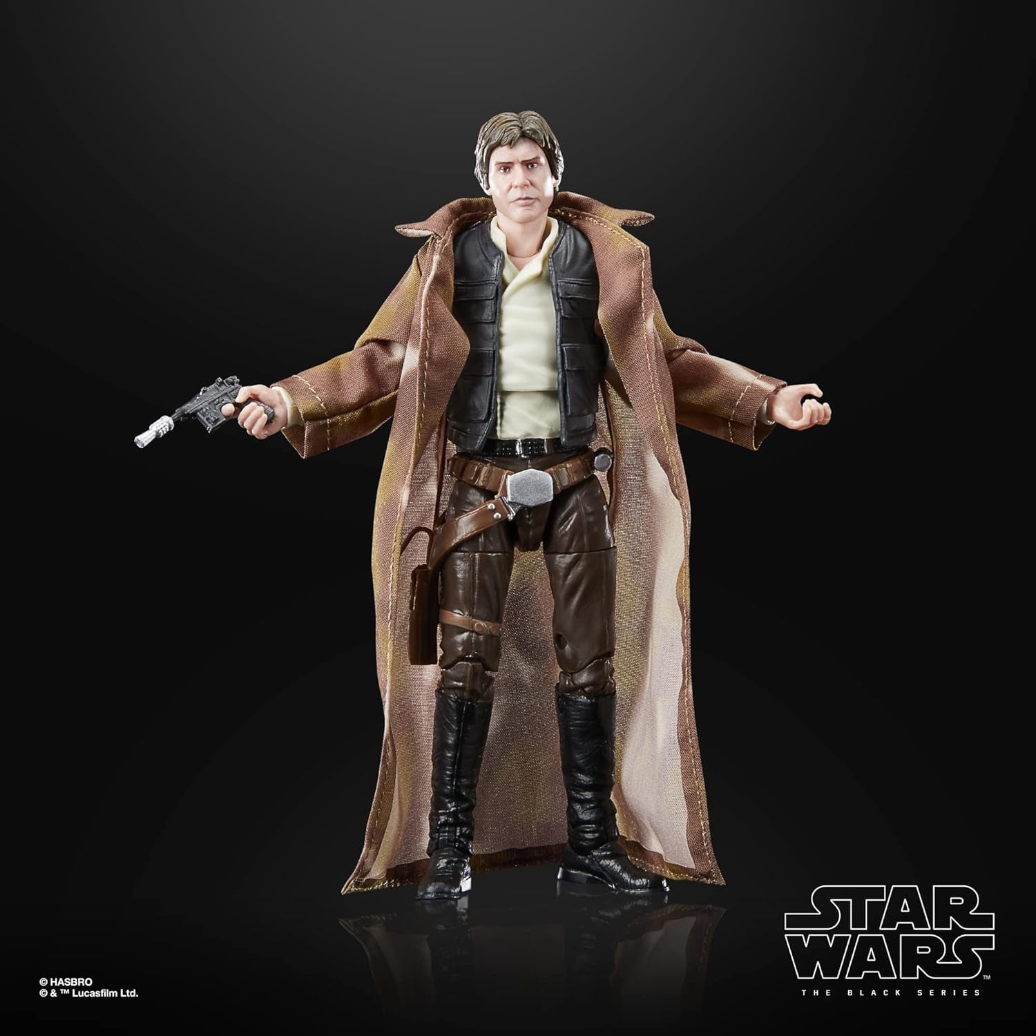 Star Wars Black Series Han Solo, 15 cm lång actionfigur Zu Wars: Jediriddarens återkomst Actionfigurer Naty Shop