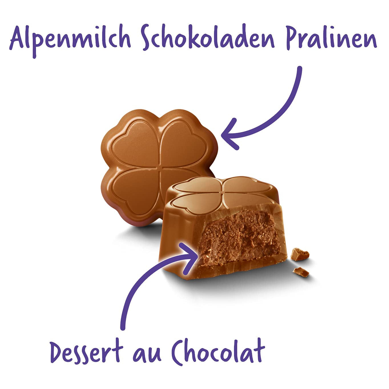 Milka All the Best Pralines 10 x 110g, fina alpina mjölkchokladpraliner med kakaokrämfyllning (förpackning om 2)