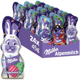 Milka Smiling Bunny Alpine Milk Design Edition - Påskchoklad med 3 olika mönster - 24 x 45g
