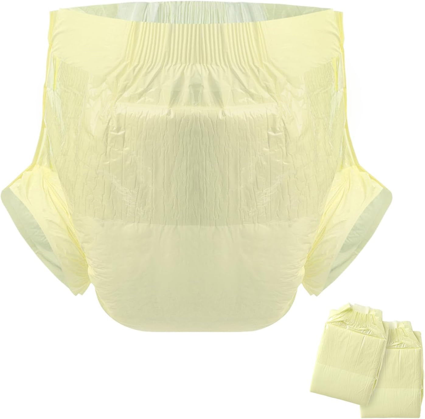 CutiePlusU vuxenblöjor, torr yta, maximal absorptionsförmåga över natten, inkontinensblöja för engångsbruk - blå, rosa, vit, 3-pack (medium 71-96 cm)