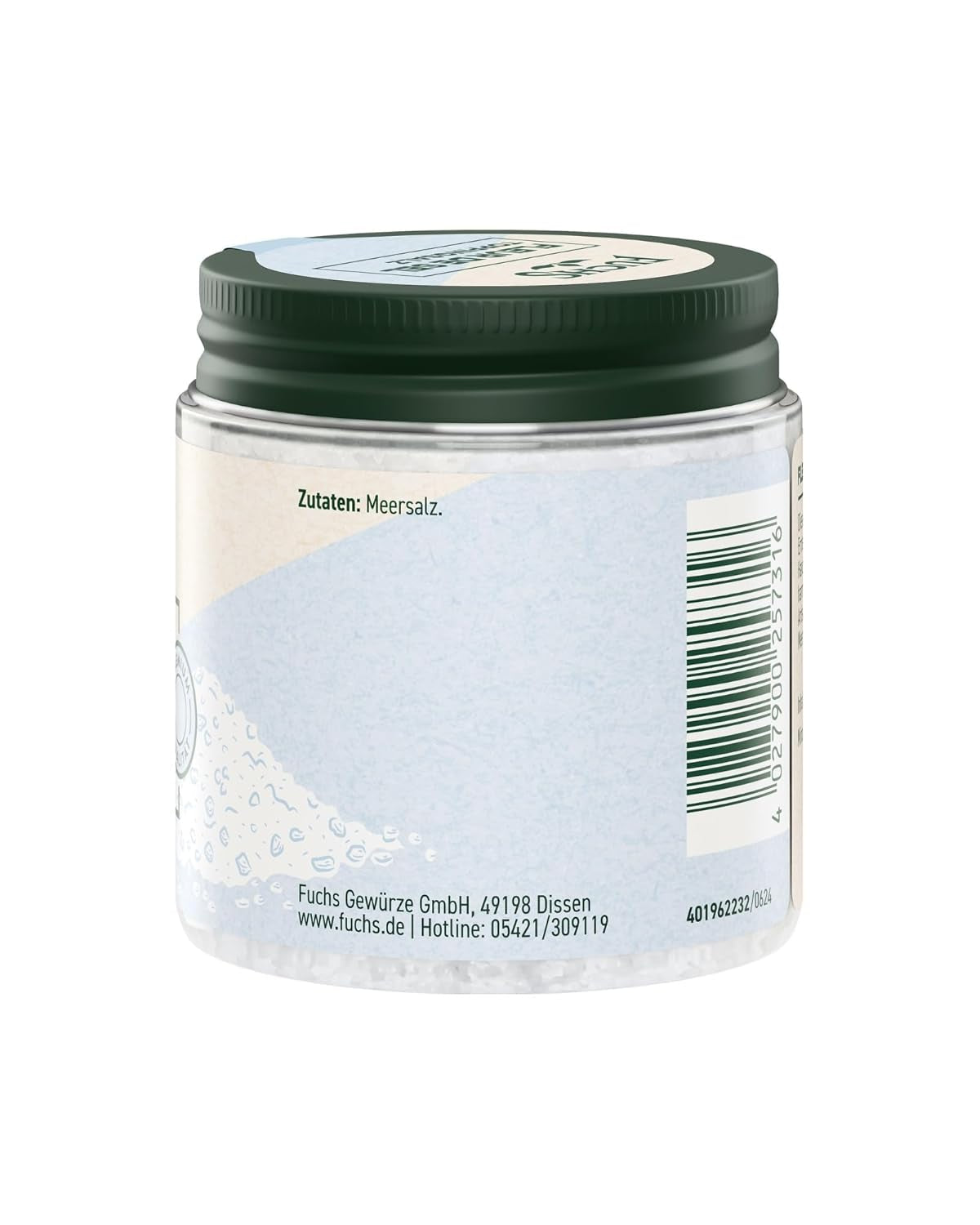 Fuchs Gewürze - Fleur de Sel | Noble toppingsalt för sparris, skaldjur och fisk | Meersalz i premiumkvalitet 100 g im wiederverschließbaren Gewürzglas