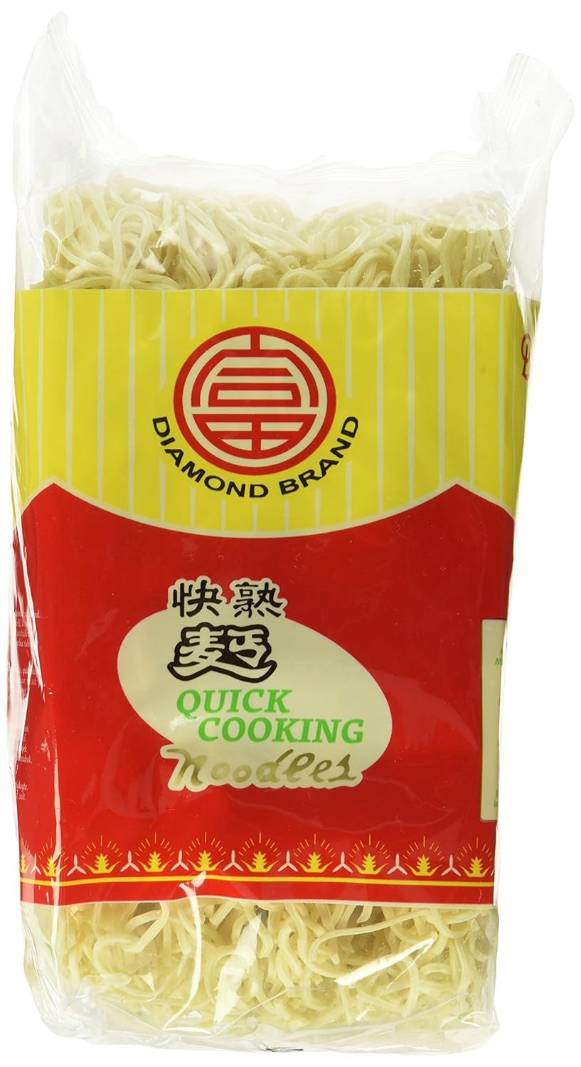 DIAMOND Instant Äggfria nudlar, Instant Vetemjöl Wok Nudlar & Tillbehör - 1 x 500g