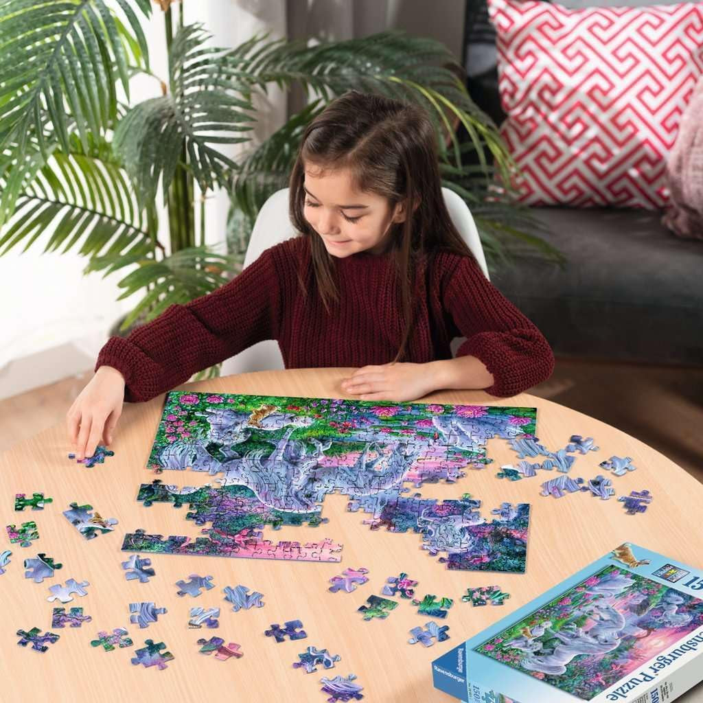 Ravensburger pussel för barn - 10021 Einhörörner Im Abendrot - Fantasy pussel för barn över 7 år, med 150 bitar i XXL-format Puzzle Naty Shop