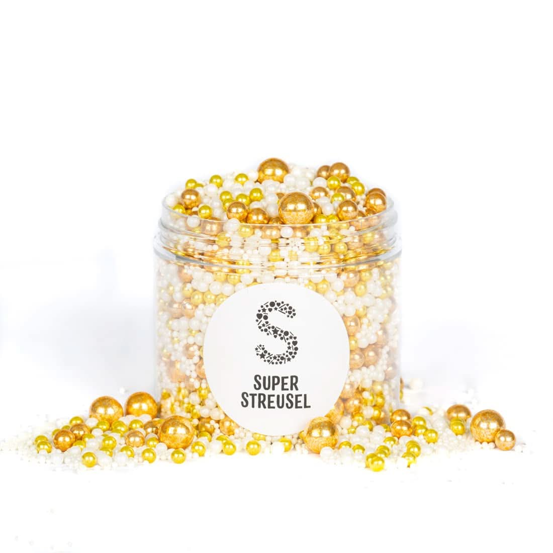 Super Streusel guldglimmer, strössel med jultema, 180 gram strössel Naty Shop