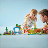 LEGO DUPLO Town Wild Animal Familjer 3-i-1-set, pedagogisk leksak för småbarn med sköldpaddor, tigrar, elefanter, rådjur, pandor, set för förskolebarn från 2 år, Byggleksak med djurfigurer 10446 Byggset Beuche den LEGO-Store