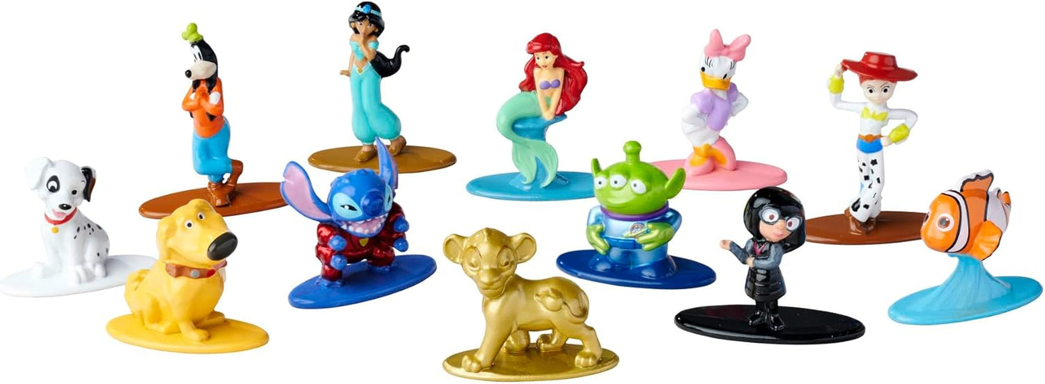 Jada Toys Disney Figure (1X Mystery Figure i Blind Pack) - 1 Surprise Collectible Figure Från 12 Disney Figurer, Nano Metal Figur (4 cm) för barn och fans i åldrarna 3+, serie 2, svarta actionfigurer Naty Shop