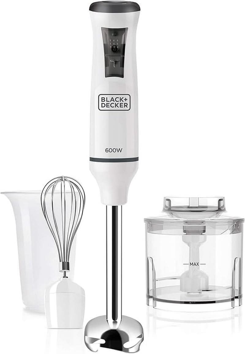 BLACK+DECKER Stativblandare | BXHBA1500E | 1500 Watt | 20 hastigheter | Turbo | Edelstahl | Spritzskydd | Inklusive Pürieraufsatz, Schneebesen, Zerkleinerer Und Messbecher Kitchen Naty Shop Single 3 Zubehörteile 600W