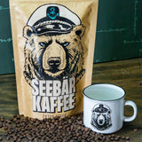SEEBÄR KAFFE - Extra starka kaffebönor - 500g - Låg syra och intensiv arom - Hela bönor för helautomatiska kaffemaskiner, espresso och fransk press - Hög koffeinhalt och låg syra