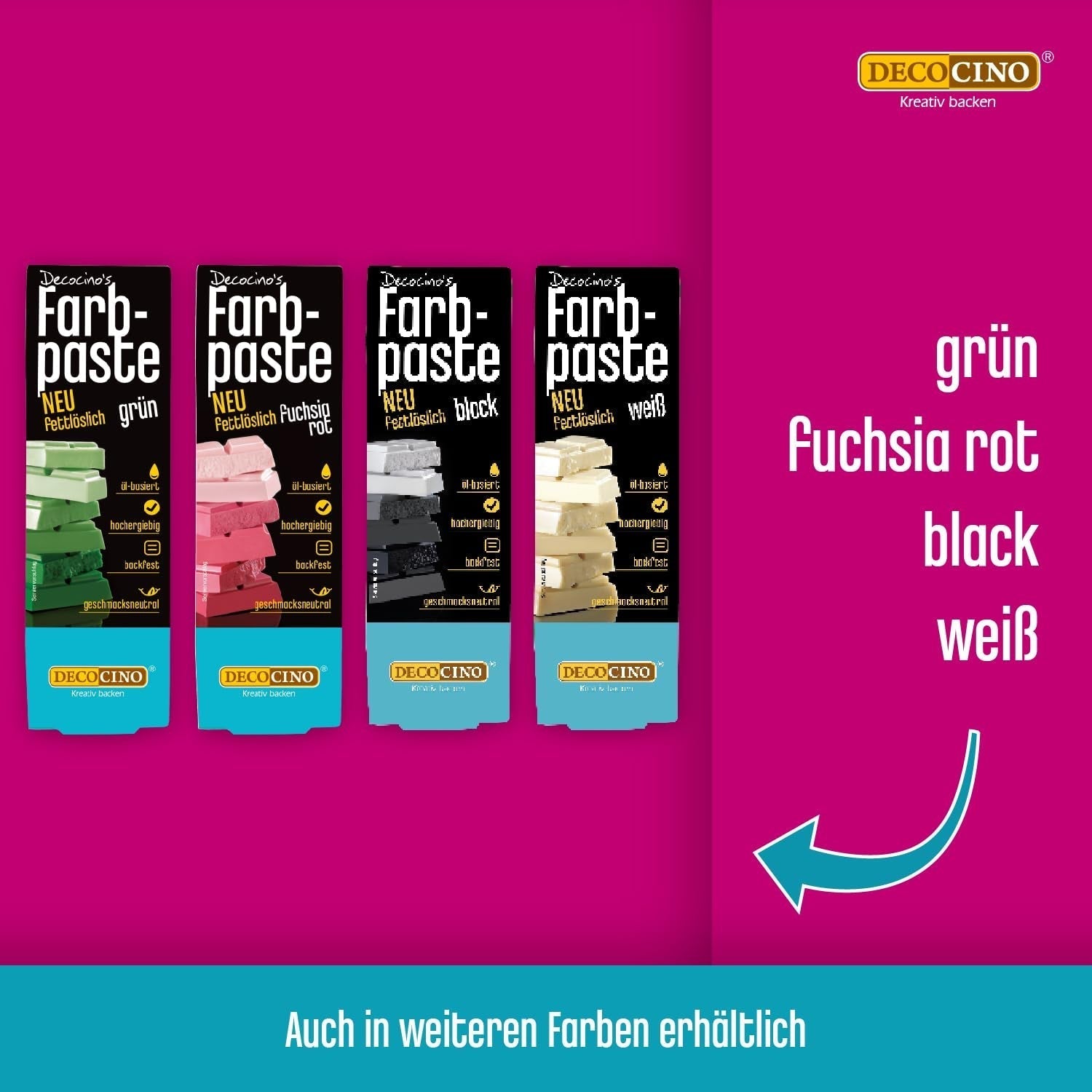 DECOCINO Gul fettlöslig färgpasta - 15 g - Oljebaserad matfärg, idealisk för färgning av choklad, smörkräm, fondant eller kakdeg