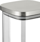 Relaxdays förvaringsburkar med lock Set med 3 600 ml fyrkantiga förvaringsburkar Läckagesäkra glasbehållare Klara/silver Matförvaringslådor Naty Shop