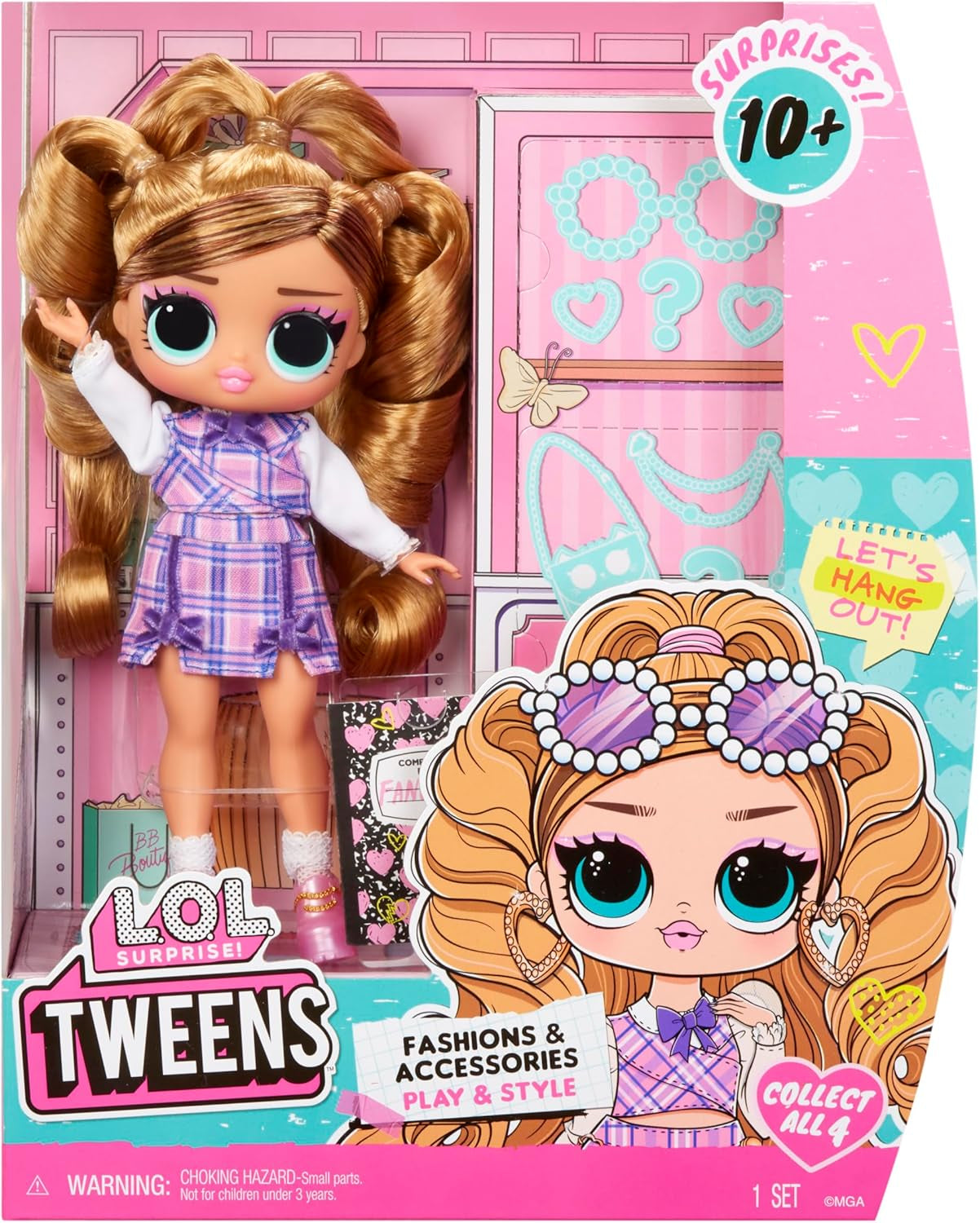 LOL Överraskning! Tweens Core Doll - Fancy Girl - Innehåller 1 modedocka med outfit och tillbehör, 4 samlarföremål, Rose