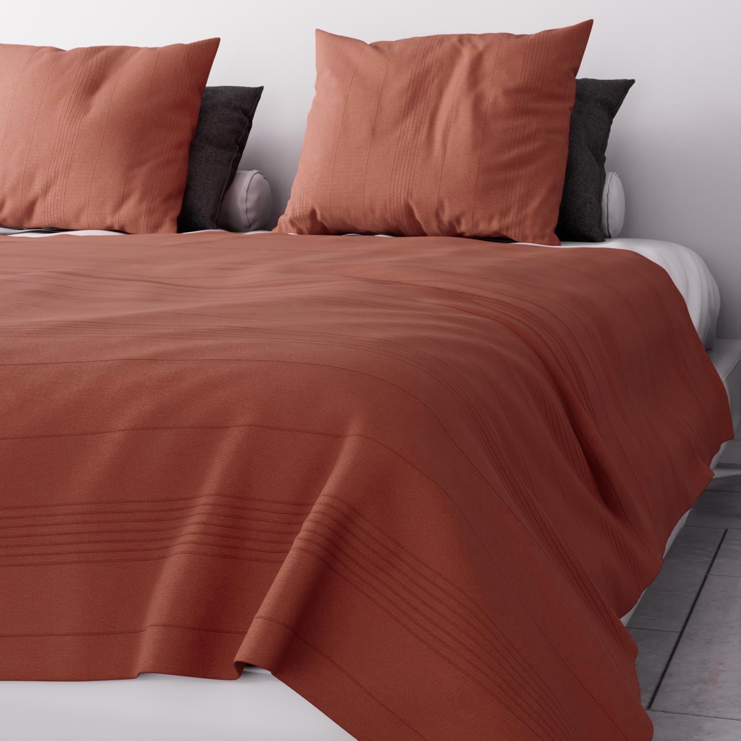 Soleil D'Ocre, Adele, överkast, soffkast, bomull, tegelröd, 220 X 240 Cm Sängar och filtar Besuche den Soleil d'ocre-Store Standardtitel