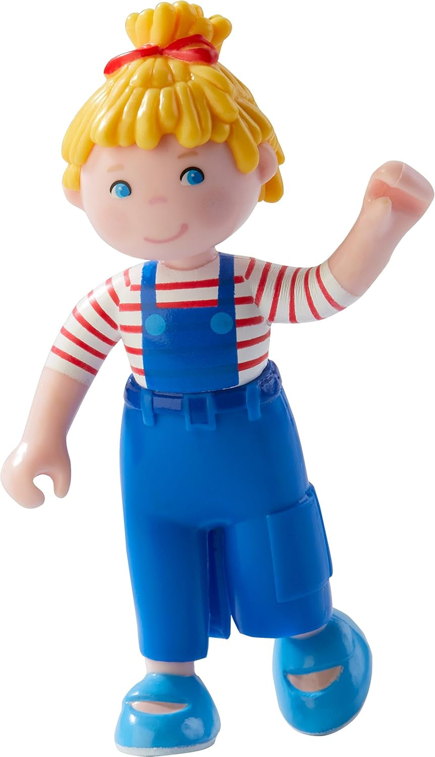 HABA 303672 - Little Friends - Conni | Söt minidocka från 3 år | Slitstark vikdocka i plast för långvarig lektid | Gåva till alla fans av Conni Papusi Naty Shop Standardtitel