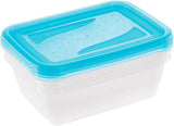 Kekeeper-set med 3 matförvaringsburkar, 3 x 1,25 l, 20,5 x 15,5 x 6,5 cm, Fredo Fresh, transparent blå Matförvaringslådor Naty Shop