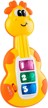 Chicco Giraffe Gitarr Baby Rattle Rolig Piano Baby Toy 3 Tangenter 12 Låtar Elektronisk Musik Leksak Idealisk för 6 månader Baby Gul Bebe Naty Shop Toys Standardtitel