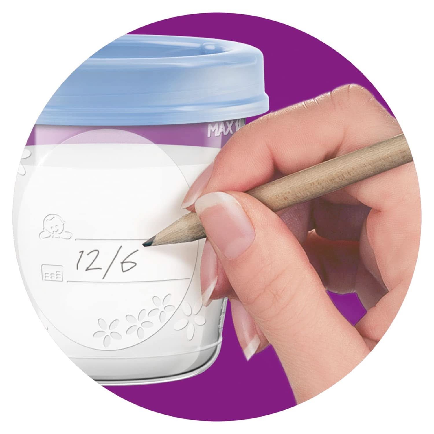 Philips AVENT SCF619/05 Förvaring Becher Für Muttermilch, Becher Inklusive Deckel Tillbehör Mat och amning Bebe Naty Shop