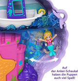 Polly Pocket Förvaringsbox Snäckväska med 2 dockor och 1 ubåt Polly Pocket Mermaid Toy Age 4+ GNH11