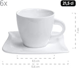 Verso de Mäser, La Musica-serien, 18-delad kaffeservering, 6-personers porslinsservis, 921172, vit