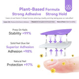 SAVILAND Fester Nagelkleber Gel: 30-Tage Lang Anhaltender Stronger Nagelkleber Für Press on Nagels Falsche Nagelspitzen 15Ml U V Nagelkleber 3D Gel-Nagelkunst-Kleber Für Verwendung Im Salon Zu Hause