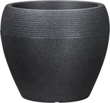 Scheurich Lineo, plastkruka, svart granit, diameter 30 cm, höjd 24,1 cm, volym 11 l.