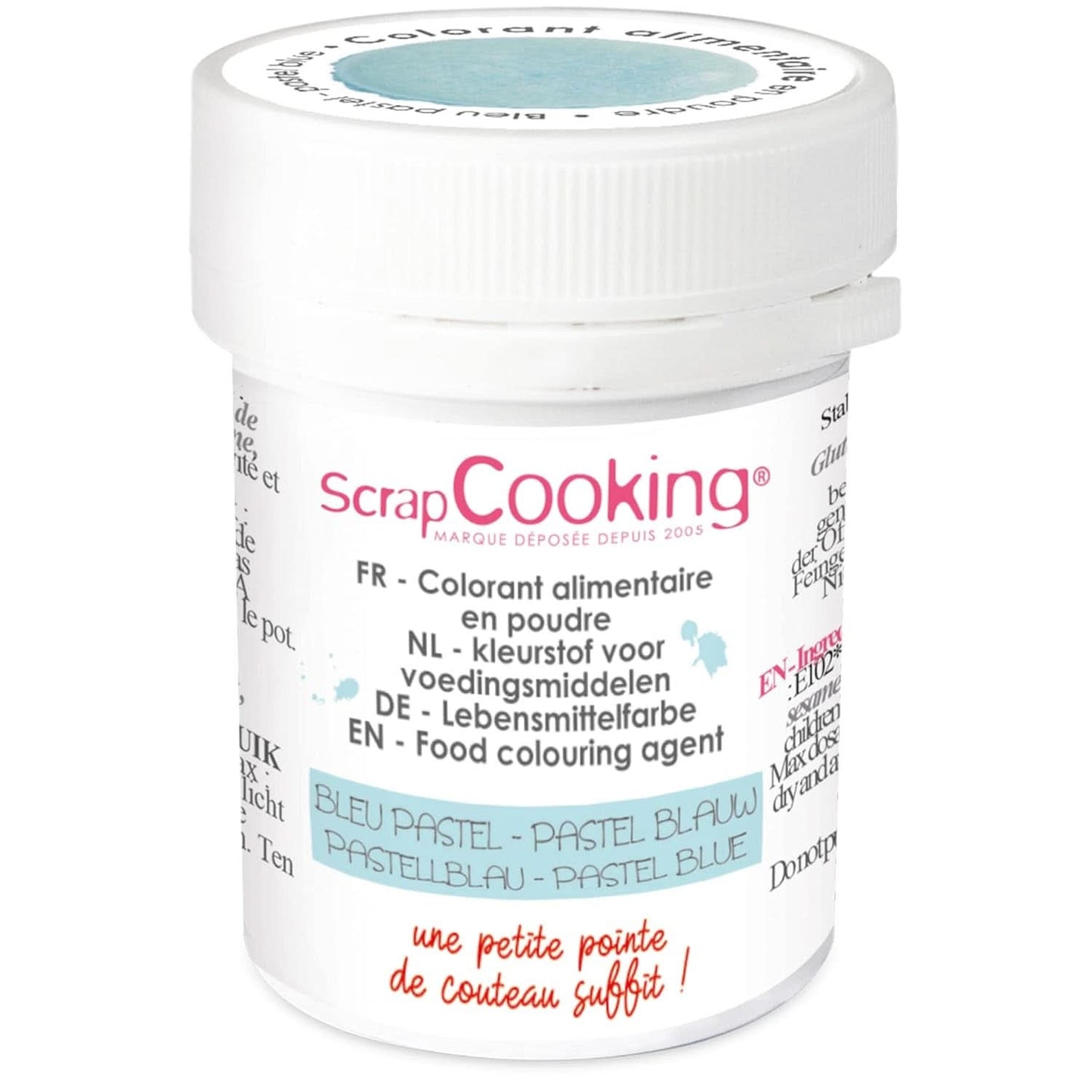 Scrapcooking, pulvermatfärg, pastellblått, 5 gram Naty Shop