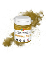Livsmedelsfärg Färgpulver med metallisk effekt, ORIGINAL GULD 20G matfärg – Perfekt för att dekorera tårtor, tårtor, sockerpastor, kakor och drycker.