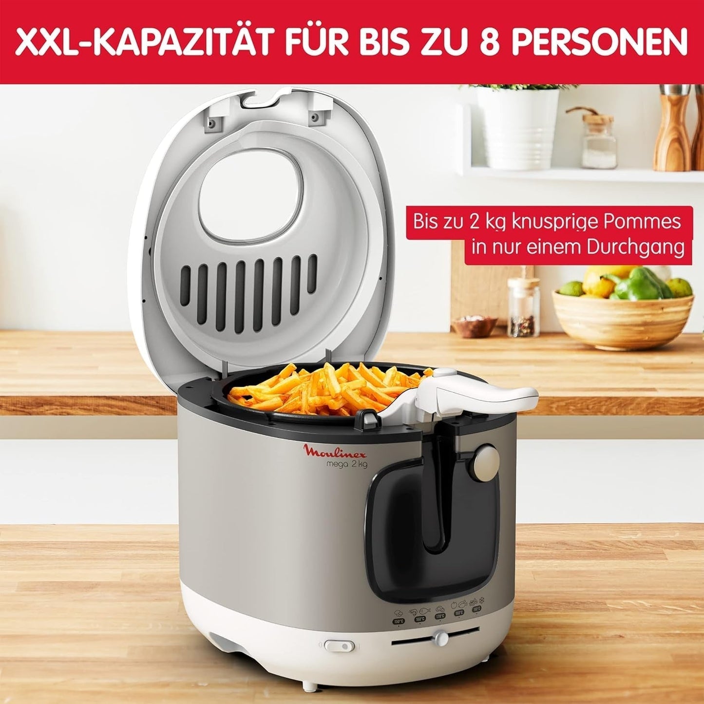Fritös AM4800 Mega 2Kg, oljefritös, luktfilter, 1800 W Hushållsapparater Naty Shop