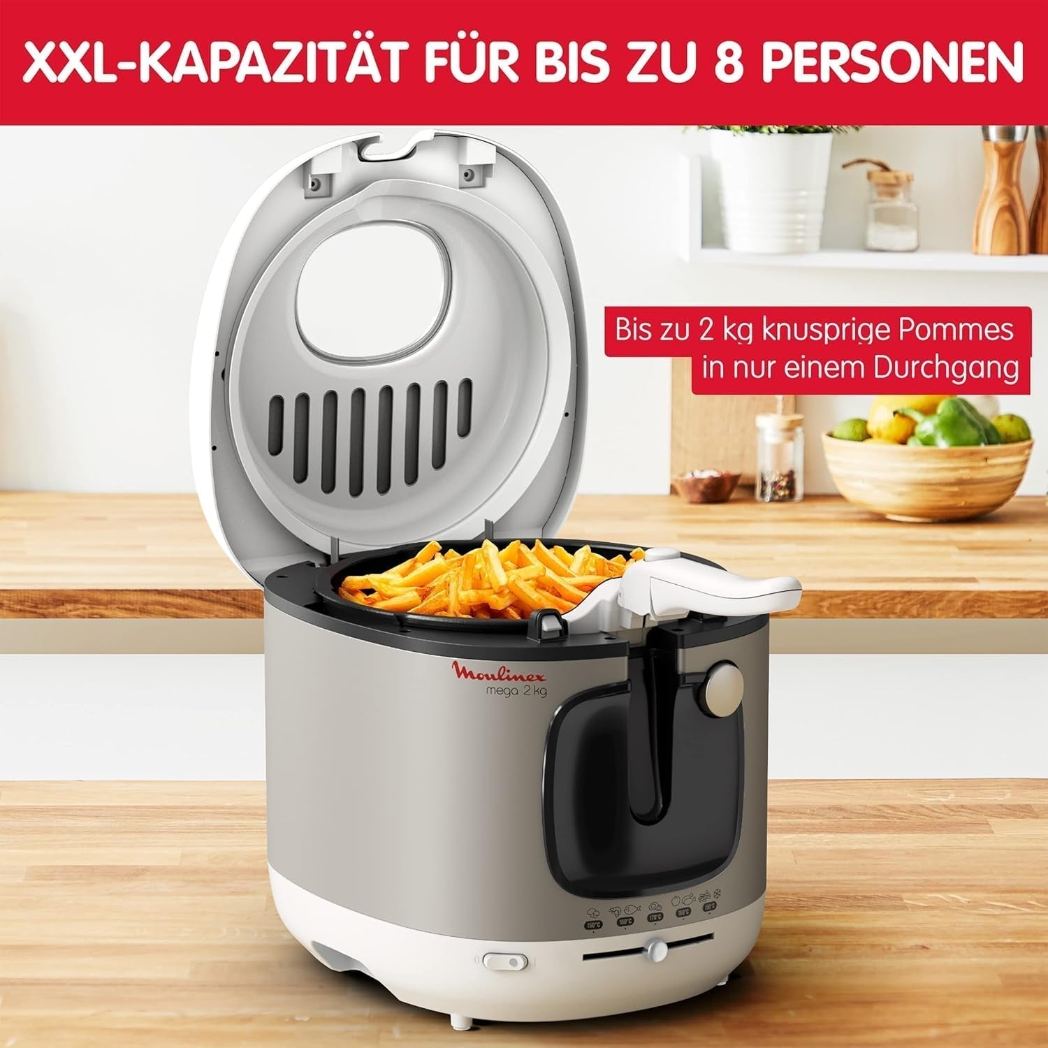 Fritös AM4800 Mega 2Kg, oljefritös, luktfilter, 1800 W Hushållsapparater Naty Shop