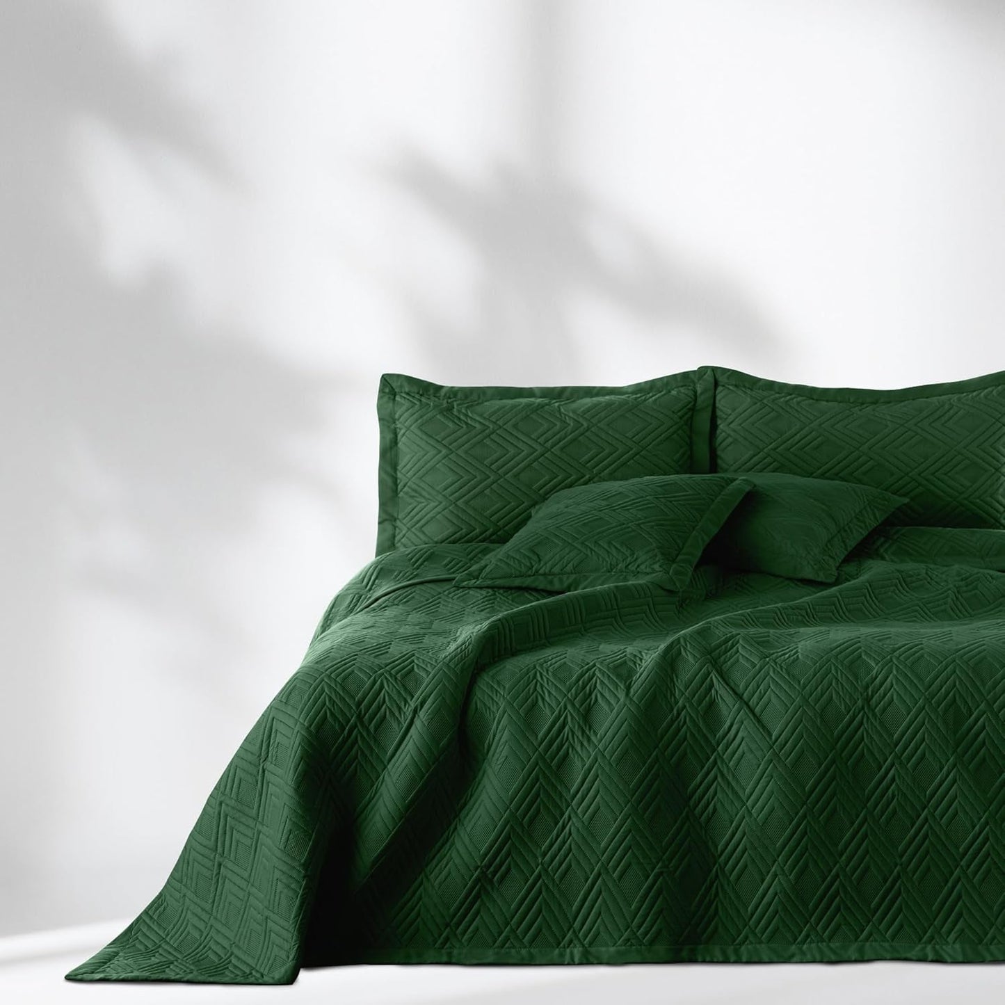 Ameliahome Överkast 170X210 Cm Dubbelsidigt överkast Ultrasonic Quilting Polyester Ophelia Mörkgröna sängar och filtar Besuche den AmeliaHome-Store