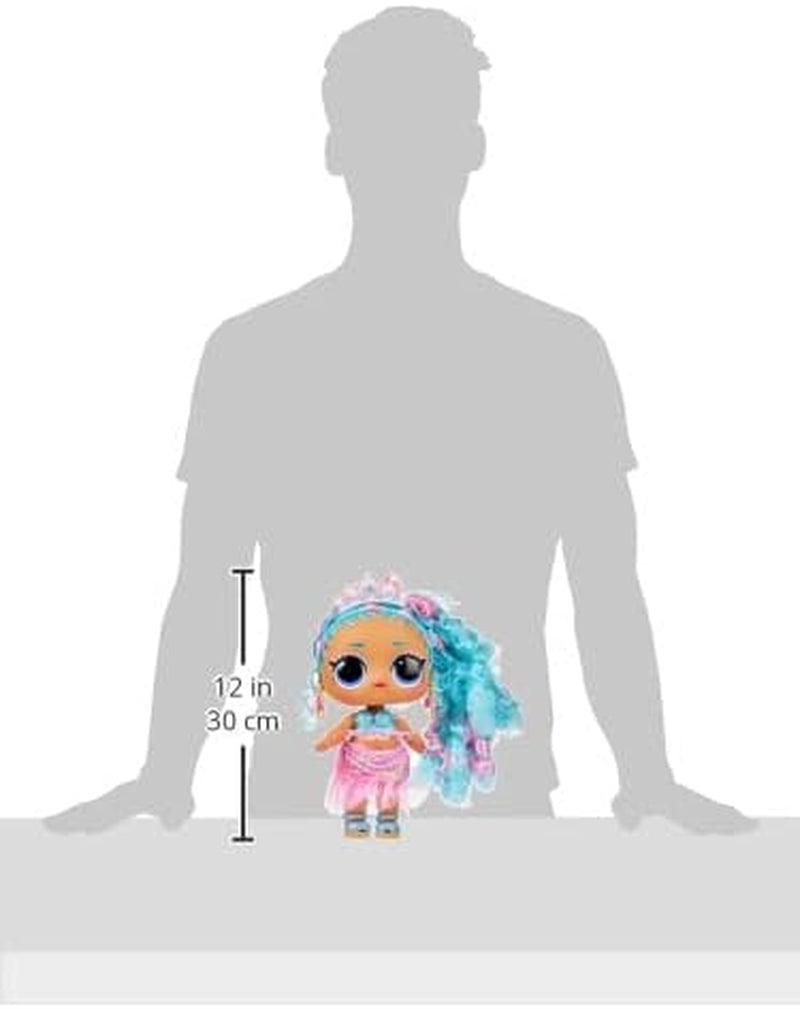 L.O.L. Överraskning! Big Baby Hair Hair Hair – SPLASH QUEEN – 27,94 cm stor Puppe med 14 Überraschungen, Accessoarer till Teilen och echten Haaren – Für Kinder und Sammler ab 4 Jahren