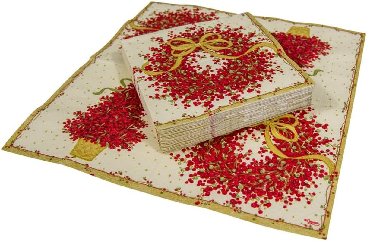 8070C treskiktspappersservetter, 20 stycken, 25 X 25 cm, pepparbär