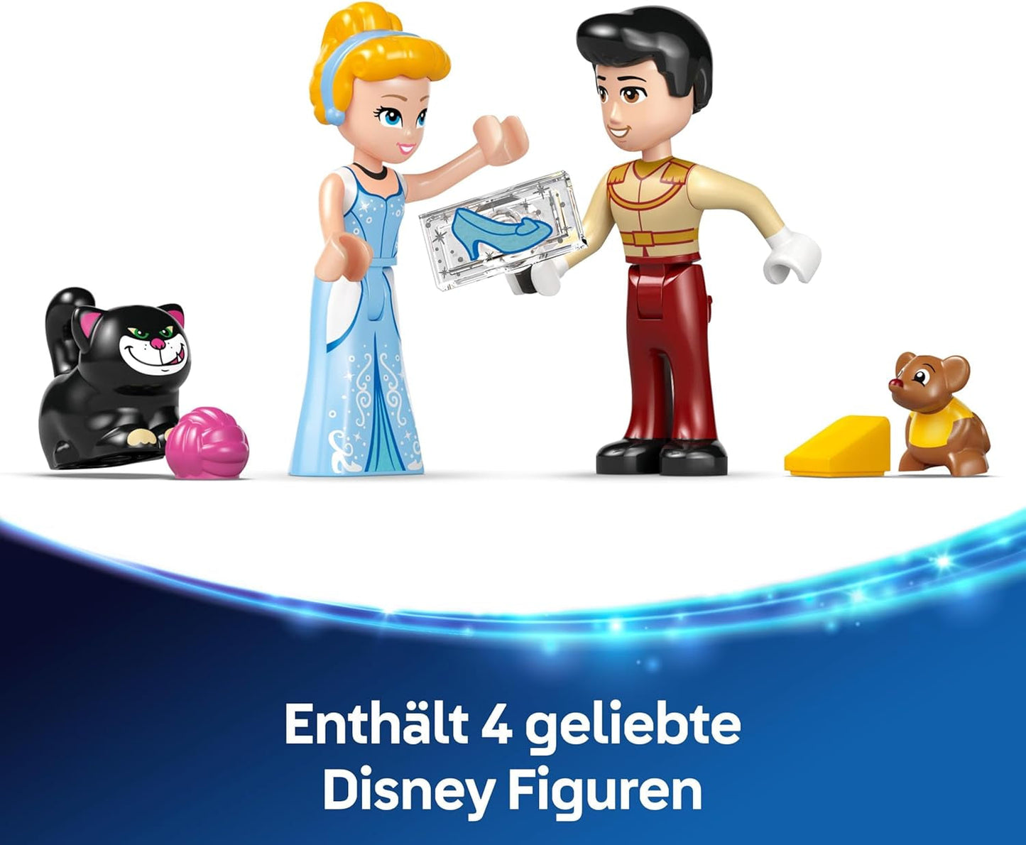 LEGO Ç€ Disney Princess Castle Askungen och hästvagn, set för flickor 6 år och uppåt, fantastisk leksak med prinsessan Askungen och Prince charmiga minidockor, presentidé för Disney-fans 43275 Byggset Beuche den LEGO-Store