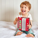 Janod - Dragspel Gioia - Musikinstrument för barn - Rollspel och tidig musikalisk utbildning - Med rem - Från 3 år, J07654 Jucarii Bebe Naty Shop